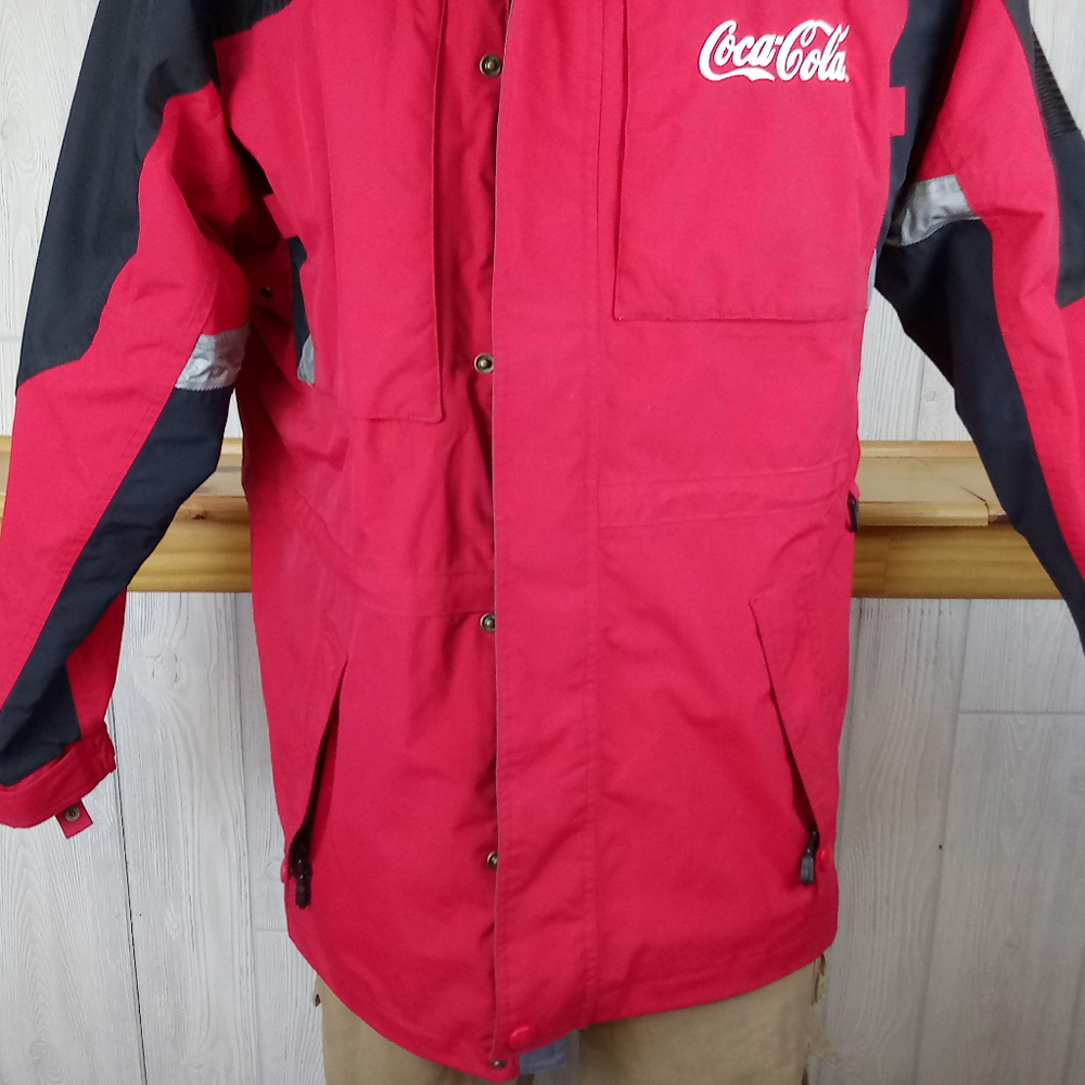 *Coca Cola Red Embroidered Fall / Spring Jacket - Picture 3 of 9